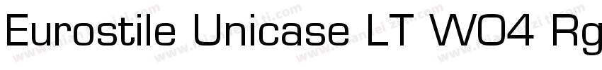 Eurostile Unicase LT W04 Rg Regular字体转换